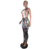 SC Sexy Sling Print Jumpsuit CHY-1193