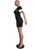 SC Casual Striped Ruffles Sleeve Mini Dress SHA-6015
