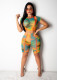 SC Tie Dye Printed Mesh Perspective 2 Piece Sets SHD-9111
