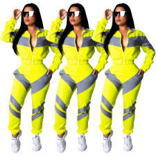 SC Long Sleeve Trench Coat Two Piece Set SHD-9056