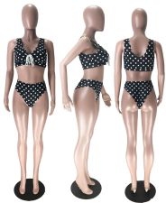 SC Polka Dot Print Swimsuit Sexy Bikini Sets MX-10875