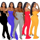 SC Plus Size Split Stacked Strap Bodycon Jumpsuits NM-N8106