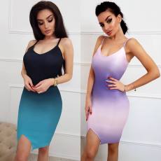 SC Sexy Gradient Split Mini Slip Dresses HM-M6194