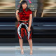 SC Camouflage Cartoon Print Two Piece Shorts Set BN-B9230