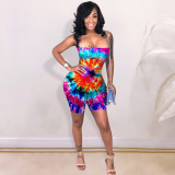 SC Sexy Printed Backless Criss Cross Strap Playsuit NIK-113