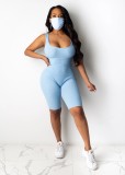 SC Solid Knitted Sleeveless Bodycon Playsuit TR-1016