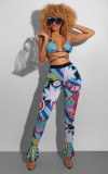 SC Sexy Cartoon Print Bra Tops And Pants 2 Piece Sets MN-9241