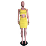 SC Sexy Solid Color Bandage Slim Mini Dress BN-9232