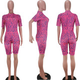 SC New Tight Sexy Hole Net Printed Playsuit TK-6081