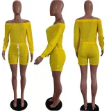 SC Plus Size Solid Slash Neck One Piece Rompers LUO-3061