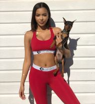 SC Sexy Tank Tops Long Pants Fitness Two Piece Sets OD-8375