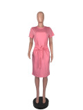 SC Loose Sexy Fashion Short Sleeve Dress WAF-5011