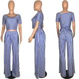 SC Fashion Casual Striped Two Piece Suit WAF-5001