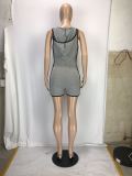 SC Sexy Sleeveless Hooded Playsuit With Mask MEI-9089
