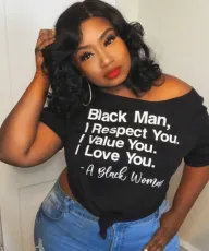 SC Letter Print Short Sleeve O Neck Black T Shirt QZX-6132