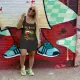 SC Lips Letter Print Sleeveless Mini Tank Dress FSL-091