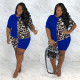 SC Plus Size 5XL Leopard Stitching Two Piece Set OSM2-4200