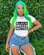 SC Letter Print O Neck Short Sleeve T Shirt BN-9240