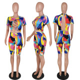 SC Sexy Print Bandage Backless Tight Playsuits MYP-8920