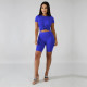 Plus Size Simple Casual Solid Color Two Piece Set TE-3998-2