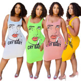 SC Sleeveless Sexy Cartoon Dress MK-3006