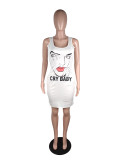 SC Sleeveless Sexy Cartoon Dress MK-3006