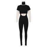 SC Sexy Crop Top Suspender Pants Two Piece Sets With Mask ZSD-0298