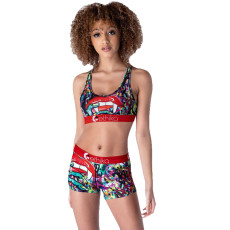 SC Trendy Printed Tank Top Shorts Two Piece Sets LSL-8042