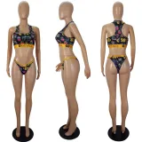 SC Sexy Printed Swimsuit Bikins Two Piece Sets LSL-8045