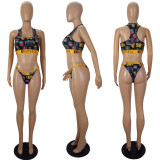 SC Sexy Printed Swimsuit Bikins Two Piece Sets LSL-8045