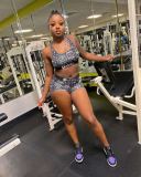 SC Sexy Printed Tank Tops And Shorts 2 Piece Sets OD-8405