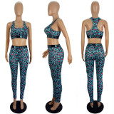 SC Personality Slim Printed Fitness Pants Suit LSL-8046