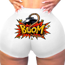 SC Plus Size Sexy Printed Bodycon Shorts BLI-2091