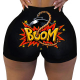 SC Plus Size Sexy Printed Bodycon Shorts BLI-2091