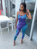 SC Sexy Fashion Tie-dye Print Suspenders Jumpsuit BS-1207