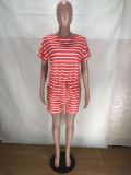 SC Casual Striped Short Sleeve One Piece Rompers YNB-7109