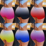 SC Sexy Gradient Bodycon Mini Shorts ML-7349