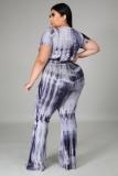 SC Plus Size 5XL Tie Dye Fat MM Two Piece Pants Set BMF-008