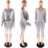 SC Plus Size 4XL Fashion Solid Color Long Sleeve Casual Suit WAF-7039