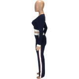 SC Casual Long Sleeve Two Piece Pants Set MEI-9102
