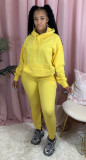 SC Solid Hoodies Long Pants Thick Two Piece Jogger Sets AIL-116