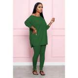 SC Solid Long Sleeve Two Piece Pants Set BS-1222