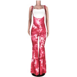 SC Trendy Tie Dye Strappy Flared Jumpsuits ASL-6295