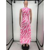 SC Plus Size Printed Sleeveless Long Dress CQ-051