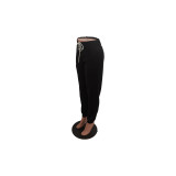 SC Casual Loose Black Long Pants BLI-2127