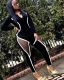 SC Sexy Mesh Patchwork Long Sleeve SKinny Jumpsuits OY-6212