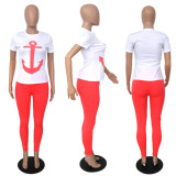 SC Casual T Shirt Long Pants Two Piece Sets YUF-9020