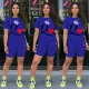 SC Fashion Casual Solid Color Printed Short Sleeve Two Piece Set DMF-8134