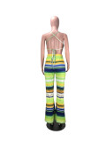 SC Sexy Striped Cami Top And Pants Two Piece Sets DMF-8063
