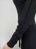SC Sexy Slim Off Shoulder Long Sleeve Solid Color Jumpsuit With Belt LSL-6384